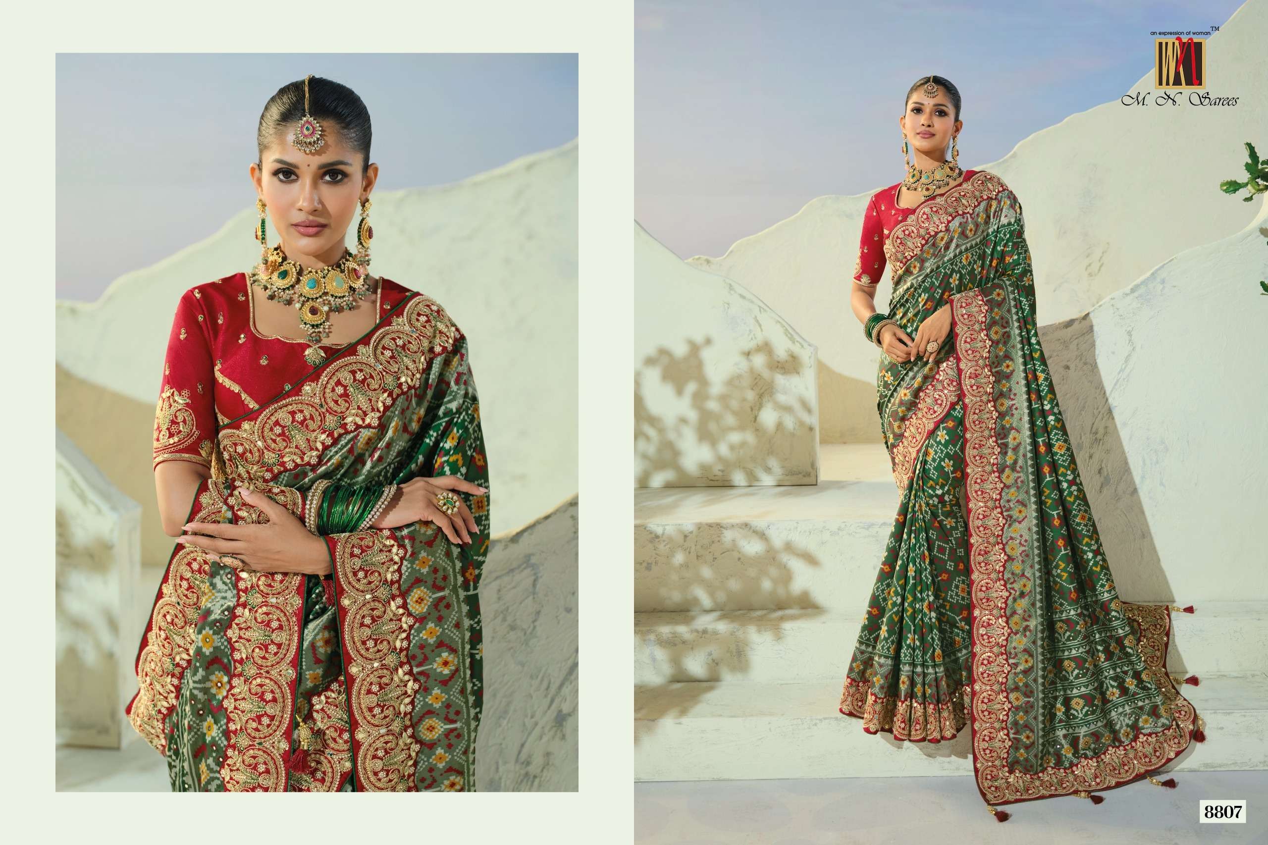 MN The Heritage Of Patola 8800 Series fancy fabric saree wholesale in surat